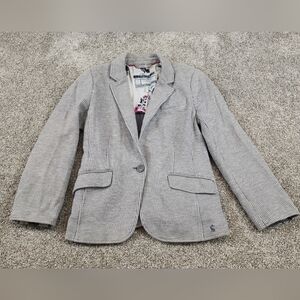 Sincerely Jules Jacket Women Size 6 Short One Button Blazer Gray Academia